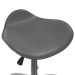 vidaXL Chaise pivotante de salle à manger Gris Similicuir