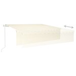 vidaXL Auvent automatique rétractable avec store 6x3 m Crème