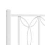 vidaXL Tête de lit métal blanc 200 cm