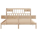 vidaXL Lit bibliothèque sans matelas 180x200 cm bois massif de pin