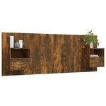 vidaXL Tête de lit avec armoires Chêne fumé Bois d'ingénierie