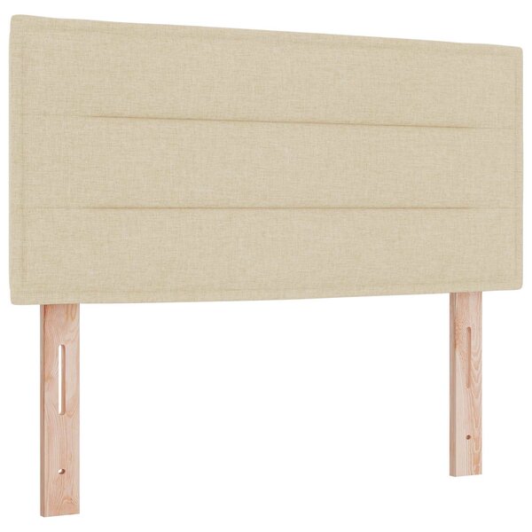 vidaXL Tête de lit LED avec bandes LED Crème 100 cm tissu