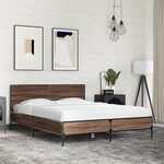vidaXL Cadre de lit sans matelas chêne marron 140x190 cm