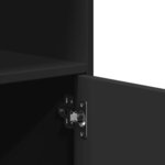 vidaXL Armoire à roulettes noir 55x40x91 cm bois d'ingénierie