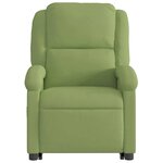 vidaXL Fauteuil inclinable de massage électrique vert clair velours
