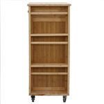 vidaXL Chariot de Cuisine avec Roues Naturel 47 5 x 36 x 83 cm Bambou