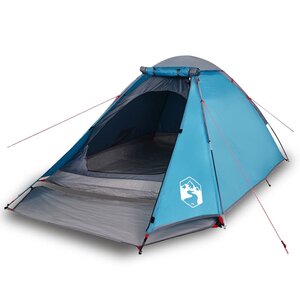 vidaXL Tente de camping à dôme 2 personnes bleu imperméable