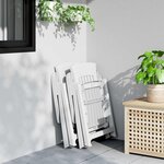 vidaXL Chaises inclinables de jardin lot de 2 blanc PP