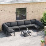 vidaXL Ensemble de canapé de jardin Anthracite Acier