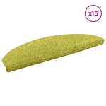 vidaXL Tapis d'escalier auto-adhésifs 15 pc 80 x 24 5 x 3 5 cm Vert