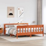 vidaXL Cadre de lit sans matelas cire marron 180x200cm bois pin massif