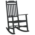 vidaXL Chaise à bascule de jardin noire 65x84x114 cm en HDPE