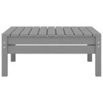 vidaXL Salon de jardin 4 Pièces Gris Bois de pin massif