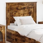 vidaXL Tête de lit avec tête de lit Chêne fumé 90 cm Bois d'ingénierie