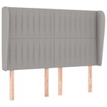 vidaXL Sommier à lattes de lit avec matelas Gris clair 140x190cm Tissu