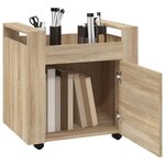 vidaXL Chariot de bureau Chêne sonoma 60x45x60 cm Bois d'ingénierie