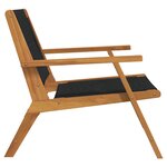 vidaXL Mobilier de jardin 2 Pièces Noir 78 x 67 x 73cm