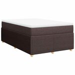 vidaXL Sommier à lattes de lit avec matelas Marron foncé 120x200 cm