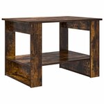 vidaXL Table basse Chêne fumé 72 x 50 x 50 cm Bois d'ingénierie