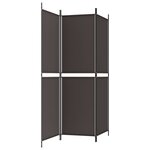 vidaXL Cloison de séparation 3 panneaux Marron 150x180 cm Tissu
