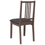 vidaXL Chaises à manger coussins 2 Pièces marron bois massif caoutchouc