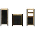 vidaXL Ensemble de mobilier de salle de bain avec étagère avec stockage avec porte 3 Pièces