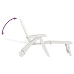 vidaXL Chaise longue pliable Polypropylène Gris