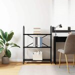 vidaXL Étagère Chêne noir 80 x 30 x 109 cm Bois d'ingénierie