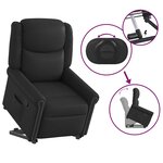 vidaXL Fauteuil inclinable noir brillant similicuir