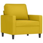 vidaXL Ensemble de canapés 3 Pièces avec coussins Jaune Velours