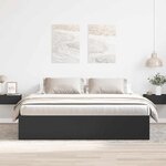 vidaXL Cadre de lit sans matelas noir 180x200 cm