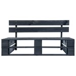 vidaXL Canapé de jardin palette avec coussins Sable Pinède