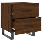 vidaXL Tables de chevet 2 Pièces chêne marron 40x35x47 5 cm