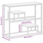 vidaXL Table console argenté acier inoxydable et bois massif d'acacia