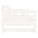vidaXL Lit coulissant Blanc Bois de pin solide 2x(80x200) cm