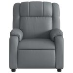 vidaXL Fauteuil inclinable électrique Gris Similicuir