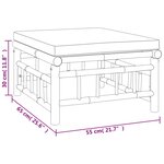 vidaXL Salon de jardin 8 Pièces avec coussins blanc crème bambou