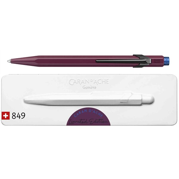 Stylo à bille rétractable 849 bordeaux caran d'ache