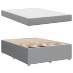 vidaXL Cadre de lit Autre Gris clair 140 x 200 cm tissu