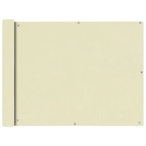 vidaXL Écran de balcon en tissu Oxford 90x400 cm Crème