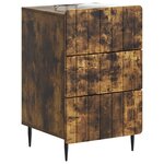 vidaXL Cabinet de chevet Chêne fumé 43 x 41 x 68 cm Bois d'ingénierie