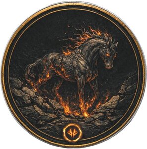 Monnaie IGNITION Awakening Horse Five Horses Of Fire 1 Oz Argent 1$ USA 2026 (PRÉCOMMANDE)