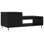 vidaXL Table basse Noir 100x50x45 cm Bois d'ingénierie