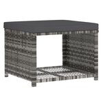vidaXL Ensemble à manger de jardin 4Pièces coussins Gris Résine tressée