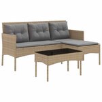 vidaXL Ensemble de canapé de jardin avec coussin 2 Pièces polyrotin