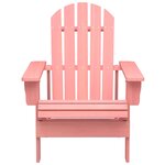 vidaXL Chaise de jardin Adirondack Bois de sapin massif Rose