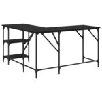 vidaXL Bureau Chêne noir 139 x 139 x 75 cm Bois d'ingénierie