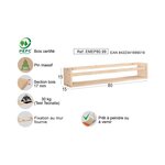 Étagère avec barre centrale en pin kit line 80 cm