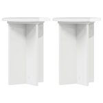 vidaXL Support de Plante 2 pièces Blanc brillant Ø29 5 x 40 cm