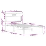 vidaXL Cadre de lit sans matelas chêne marron 107x203 cm